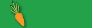 green background with a carrot on the left side